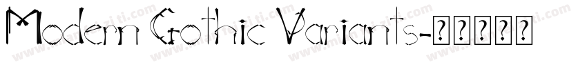 Modern Gothic Variants字体转换